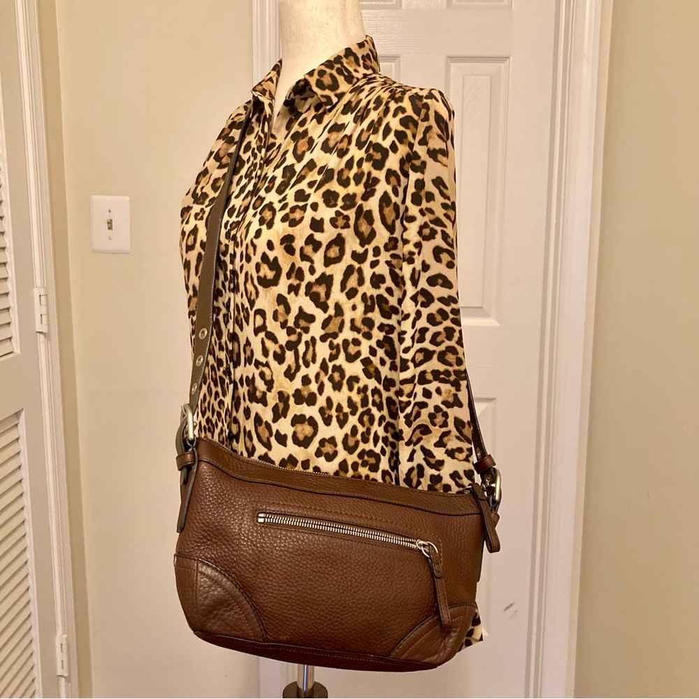 Vintage Coach Brown Leather Crossbody Bag